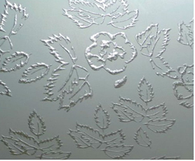 Acid etching glass