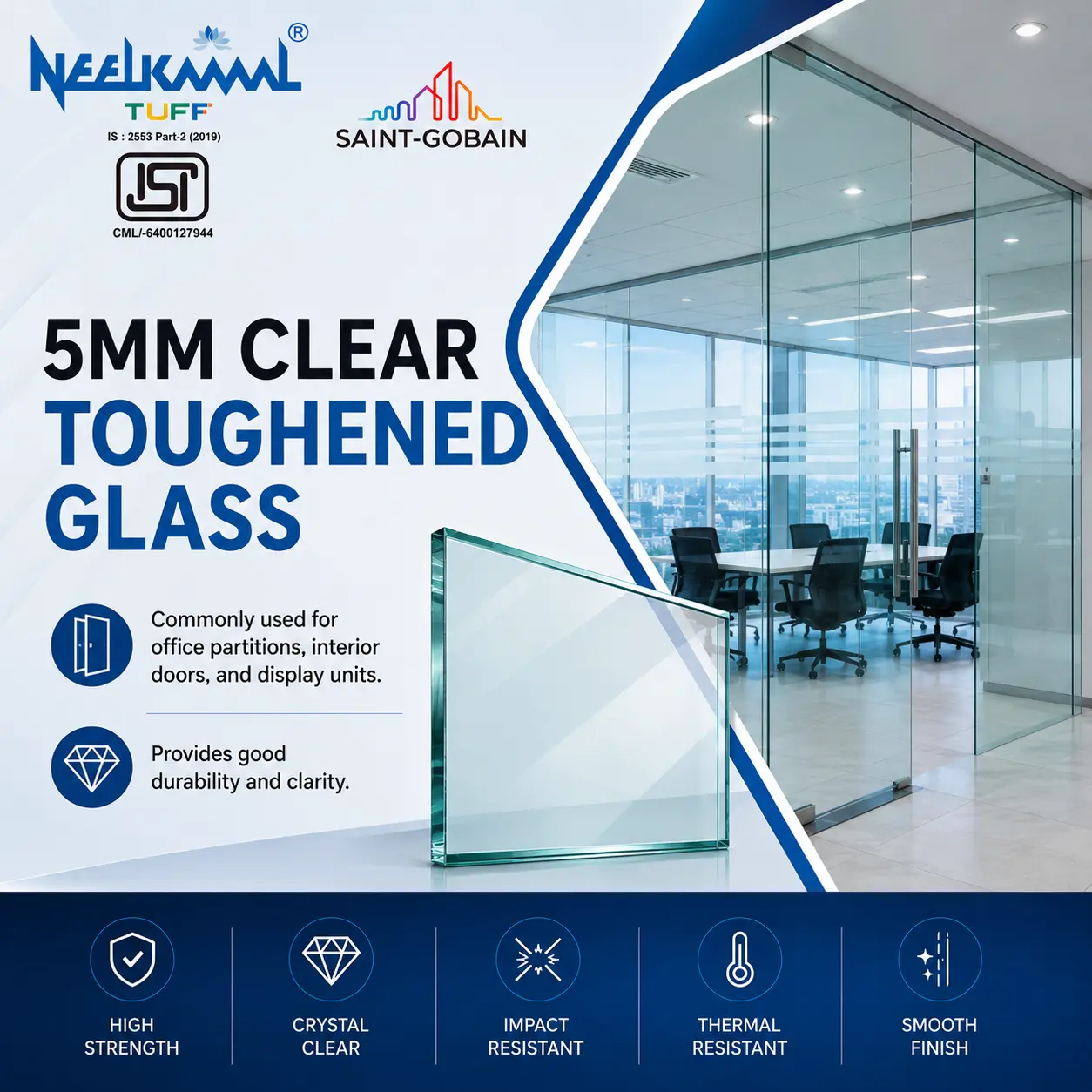 5 mm TOUGHENED GLASS 5 mm TOUGHENED GLASS