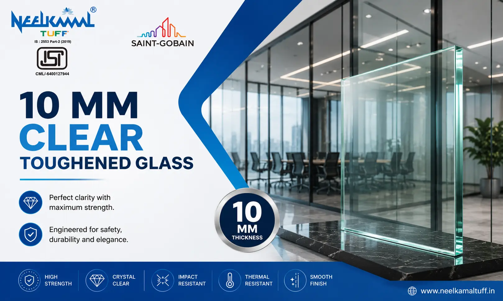 10MM TOUGHENED GLASS