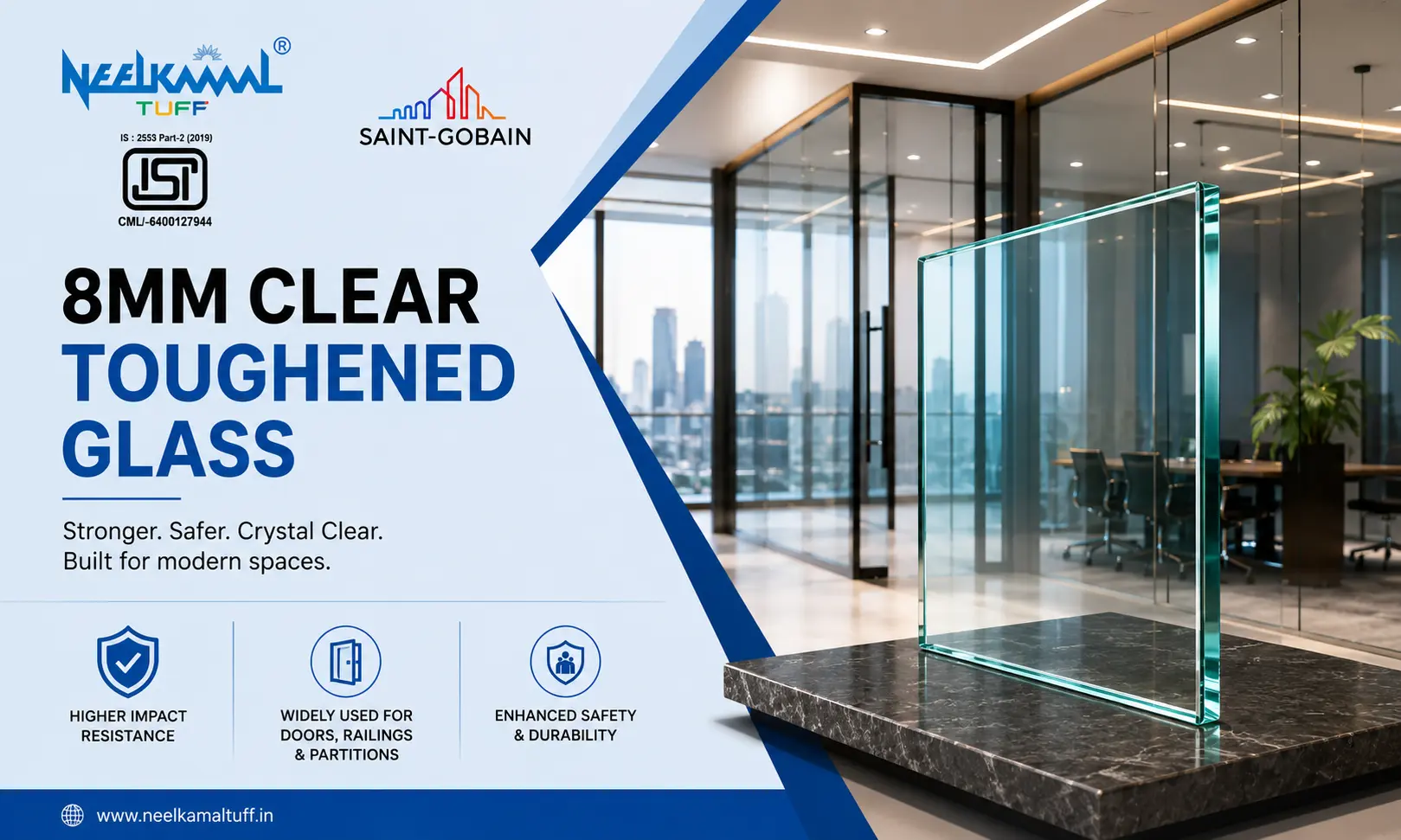 8MM TOUGHENED GLASS