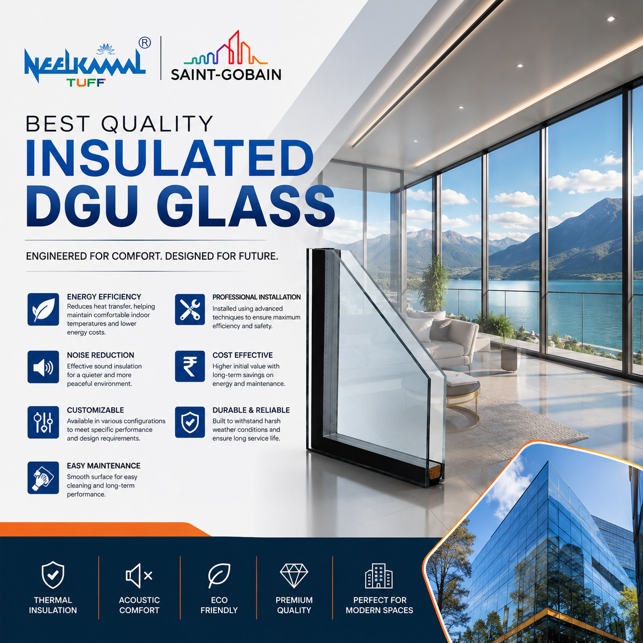 Dgu Icon Insulated DGU Glass Manufacturer- Shree Neelkamal Glass